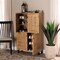 Baxton Studio Winda Modern and Contemporary Oak Brown Finished Wood 4-Door Shoe Storage Cabinet 190-11989-ZORO - alternate 8